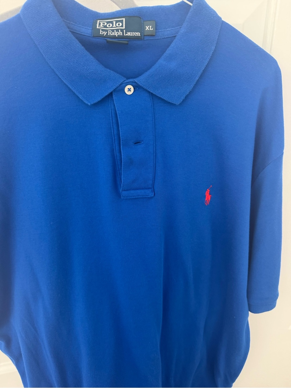 Polo by Ralph Lauren Men's Blue Short-Sleeve Polo Shirt. New